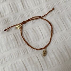 Brown and gold pinecone pura vida bracelet